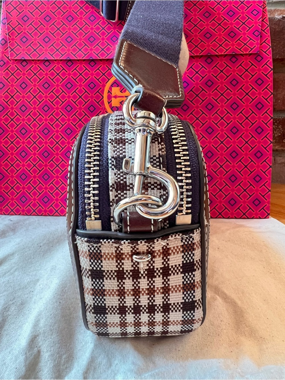 Tory Burch Multicolor Miller Plaid Mini Crossbody Bag - Picture 6 of 15